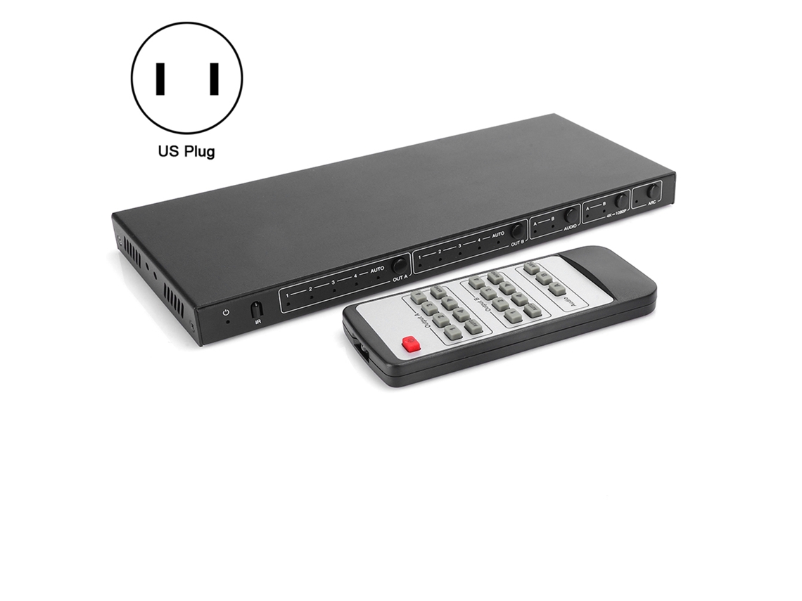 Matrix Switcher Hdmi 2.0 Com Extractor De Áudio E Função Arc