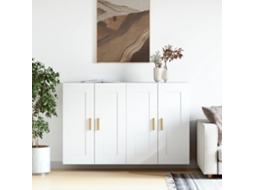 Vidaxl Móveis De Parede 2 Pcs Derivados De Madeira Branco
