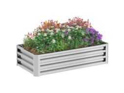 Jardim Retangular de Horta, chapa de Aço, 120x60x30,5cm | S/MARCA