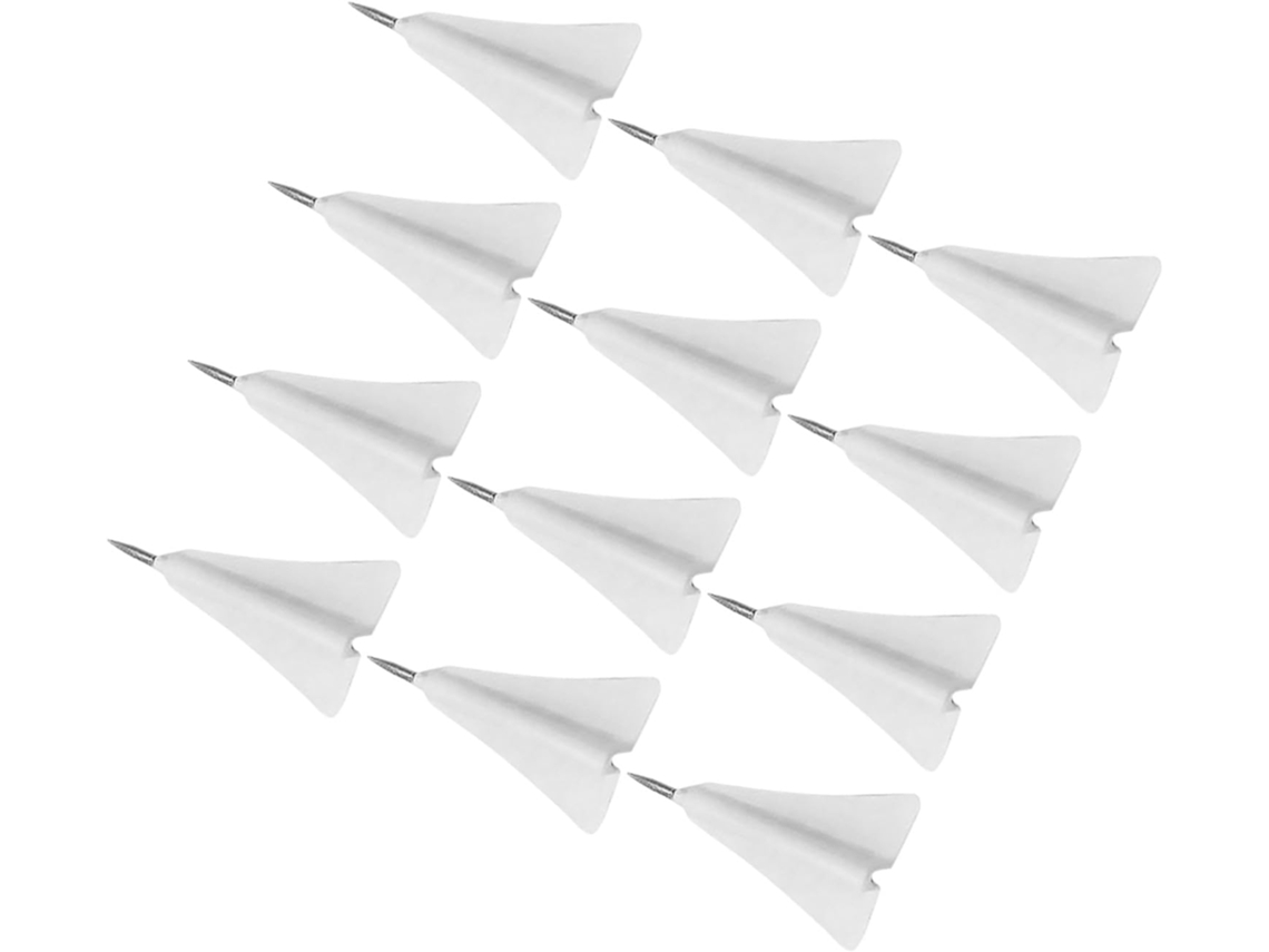Kichouse 12-tachinhas Em Formato Avião De Papel, Práticas E Fáceis De Saver, Feitas De Abs E Aço, Ideias Para Artigos
