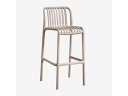 Sklum Taburete Alto De Jardim Empilhável Em Polipropileno Wendell Polipropileno Moka Brown         ↑75 Cm