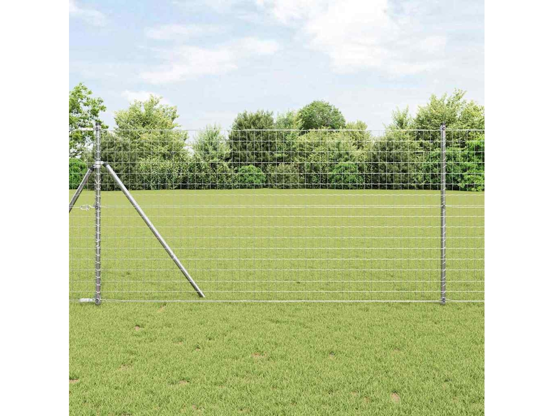 Vidaxl Fixa No Solo Para Cerca Euro Externa 25 X 1 M Aço Galvanizado