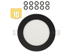Conjunto de 10 Lajes Led 6W 6400K 270Lm Black Ip20 HOROZ ELECTRIC