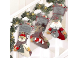 Meias De Natal Tizzy, Pacote Com 3, Sacola De Presente De Natal Meias Grandes Para Decorar A Lareira Olysi Shop