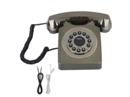 Telefone vintage Mali europeu multifuncional para casa e escritório botões grandes bronze antigo