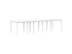 Conjunto 1 Mesa De Jardim Vidaxl Branco Vime Pe (300 X 100 X 73 Cm)