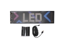 Painel LED programável flexível para carro, 13,7x4,0 polegadas, resistente à água, com tela RGB | S/MARCA