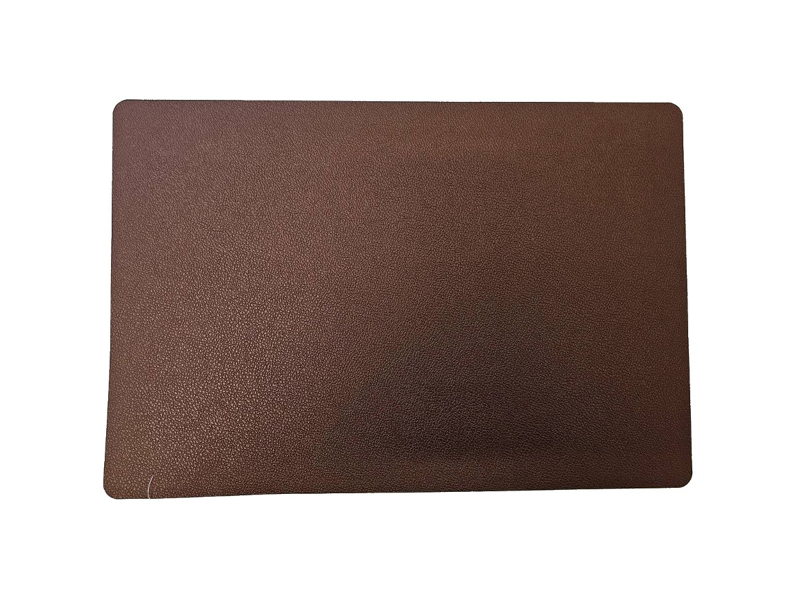 Conjunto de 4 porta copos com acabamento em couro sintético, marrom/preto AQUAFORGE