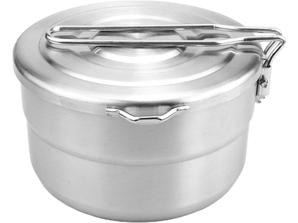 Lancheira Portátil Redonda Ciieeo Em Aço Inoxidável, Com Design Compacto E Hermético, Ideal Para Adultos E Perfeita