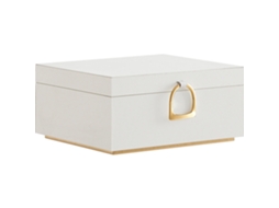 Caixa De Jóias Dupla Camada Branco Com Bandeja Removível De Jóias Design Elegante Tamanhos Variados.