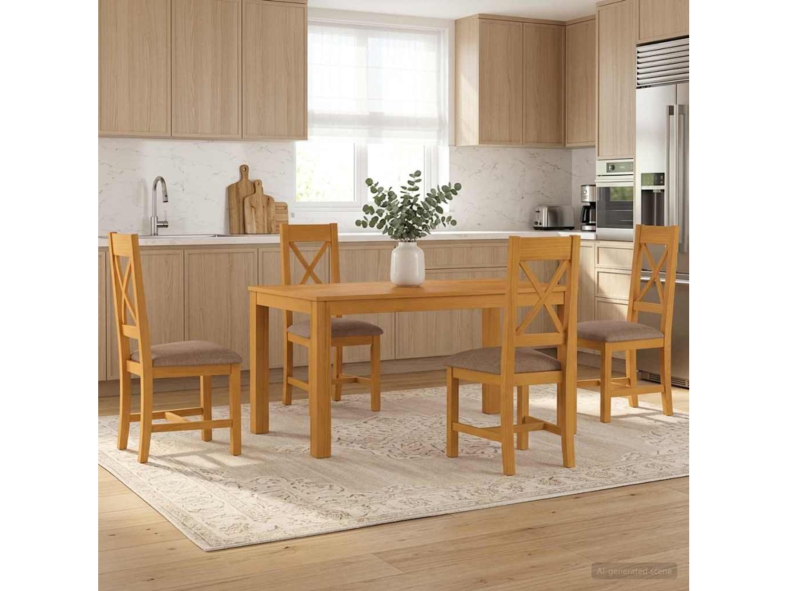 Vidaxl Conjunto De Sala De Jantar 5 Unid. Cinzento