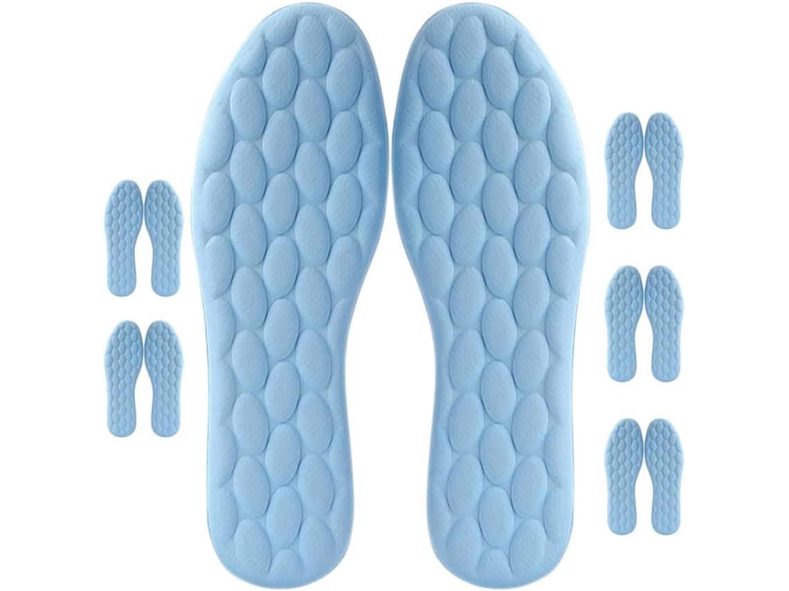 6 Pares De Palmilhas Antiderrapantes Femininas, Palmilhas De Suporte Para Os Pés Botas E Homens, Rheinkabu Azul