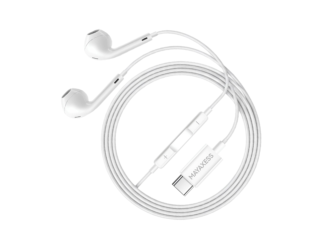 Fones de Ouvido MAYAXESS com fio USB-C para Pixel 9 Pro XL