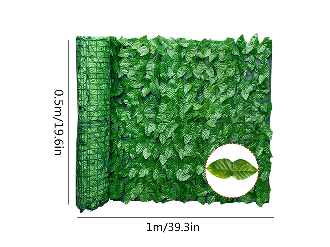 Rolo De Tela De Folha Artificial Uv Para Jardim, Fence E Decoração Interior Exterior