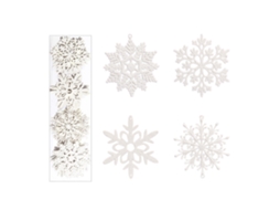 Laxiscreed Conjunto De 40 Flocos De Neve Com Glitter De 10cm Para Decorações De Natal E Árvores