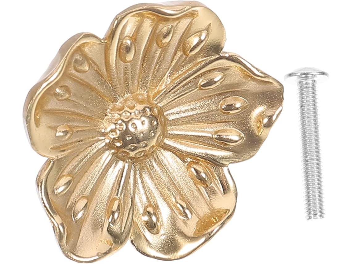 Osaladi 2 Peças Puxador Decorativo Em Formato De Flor, Puxador Único Para Acessórios De Móveis