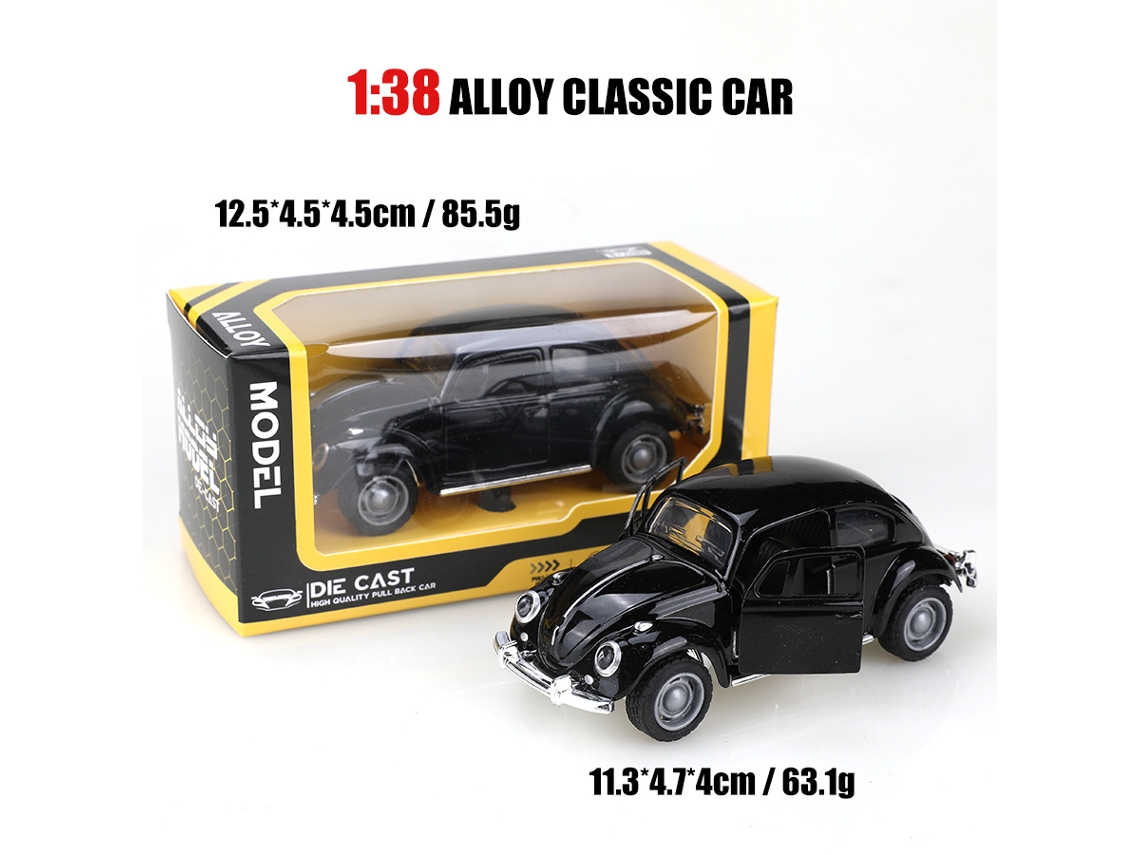 Miniatura de Carro em Escala 1/38, Modelo de Carro Clássico, Brinquedo Infantil. MDUG