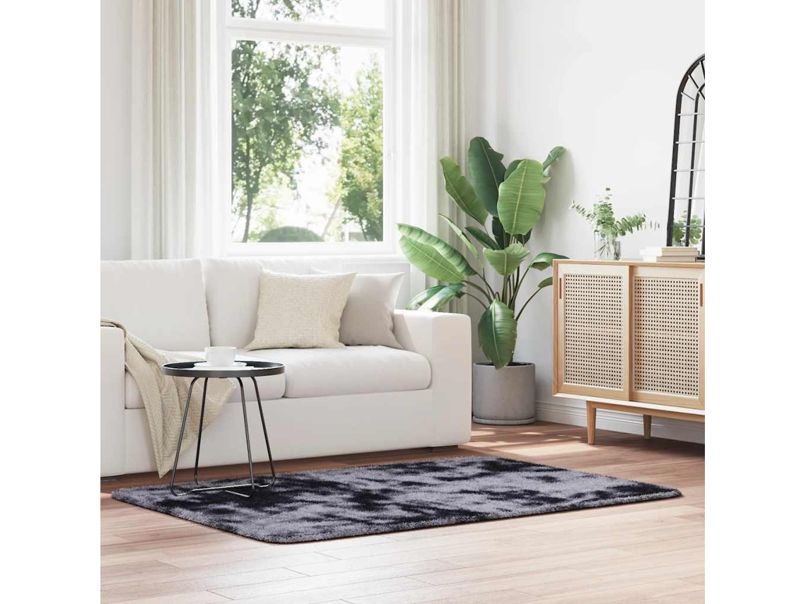Vidaxl Tapete Shaggy De Pelo Alto Navarra 120x170 Cm Cinzento-escuro