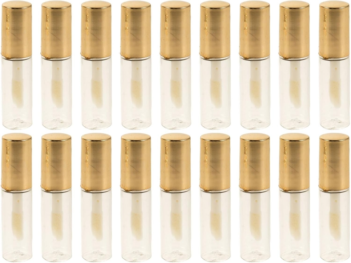Conjunto De 20 Tubos De Brilho Labial Em Miniatura, Transparentes, De 12ml (recarregáveis)