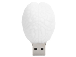 Pen Drive Memory Stick 2.0 Usb De 64gb Para Armazenamento Portátil De Dados Boneca De Cérebro Em Desenho Animado Branco