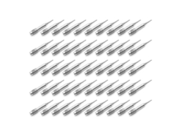 50 peças de removedor de pinos para pulseira de relógio, encaixe universal, cabeça prateada de 0,6 mm
