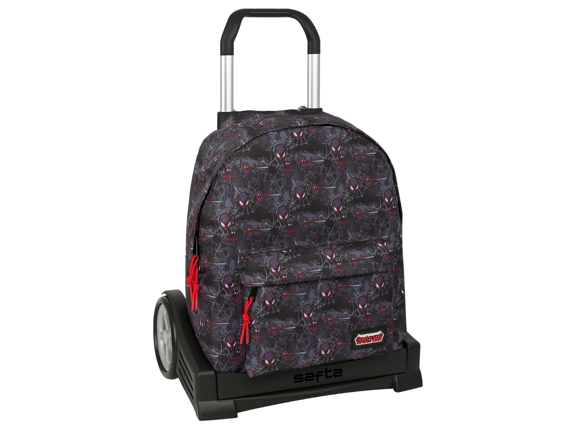 Mochila Escolar Homem-Aranha Preta 33 x 42 x 15 cm