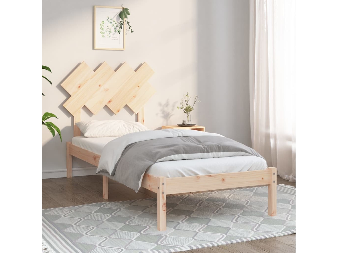 Estrutura De Cama 90x200 Cm Madeira Maciça