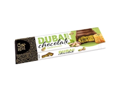 Tablete Chocolate de Leite e Pistácio Dubai Style DELICA DORE emb. 70 gr
