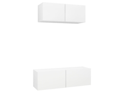 Tv Cabinet Set, Tv Cabinet Sets Vidaxl Branco Madeira Processada (n/a)
