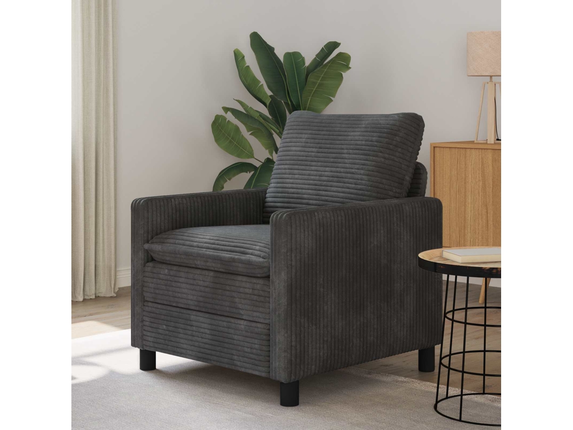 Vidaxl Sofá Cinzento-escuro 76 X 81 X 87,5 Cm Poliéster