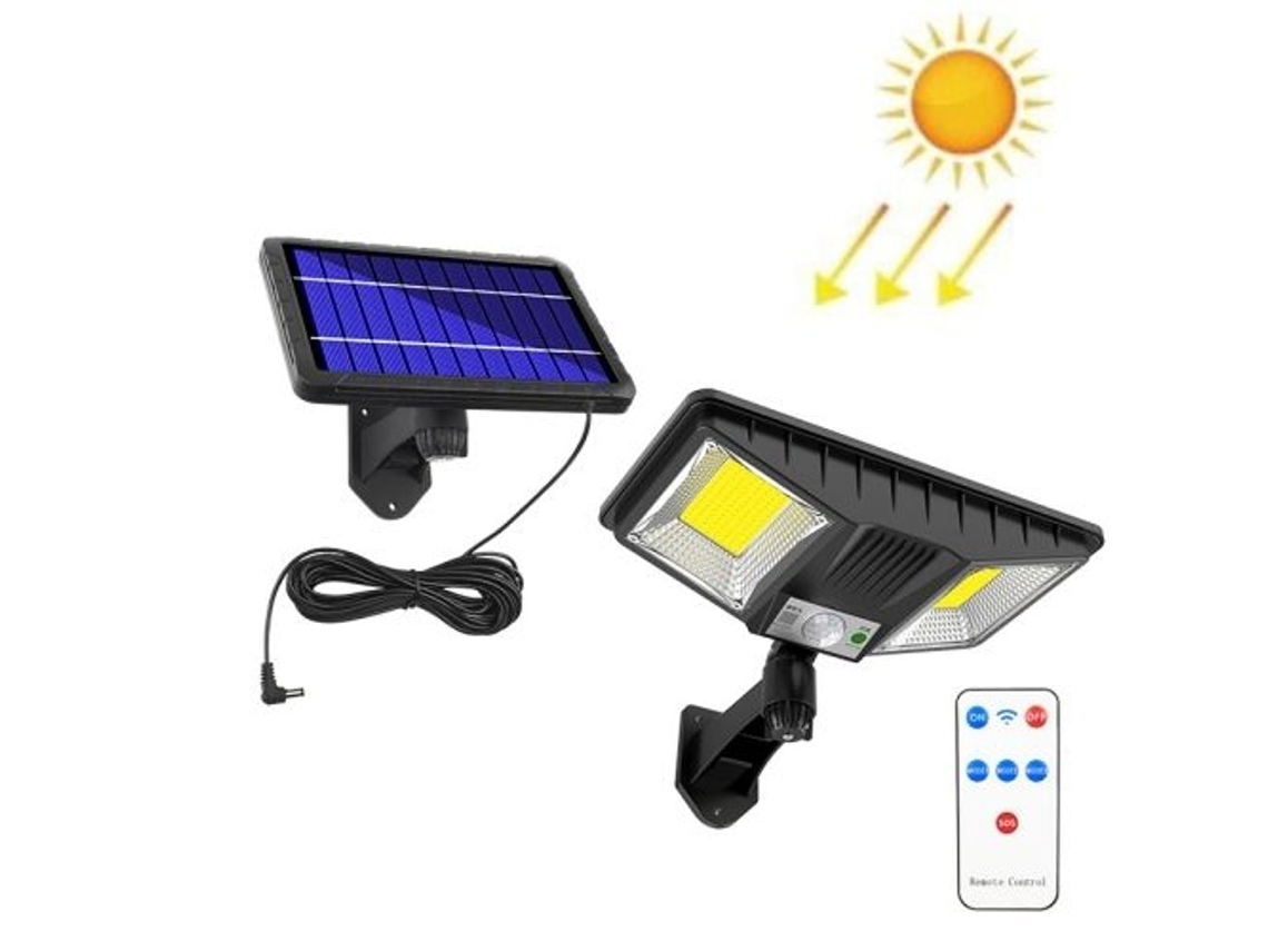 Luminária Solar de Parede AQUAFORGE com Sensor de Movimento, Controle Remoto, Modelo Tg ty081 para Jardim