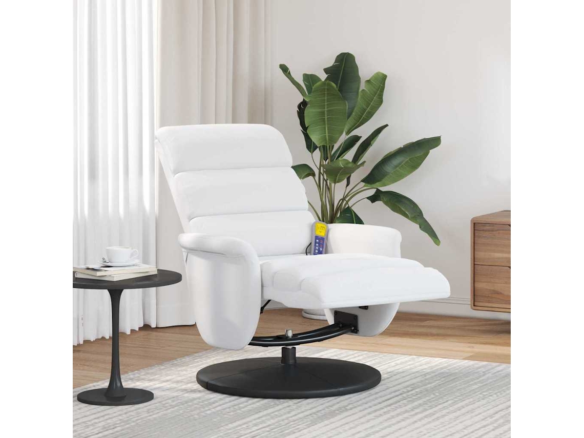 Vidaxl Poltrona Reclinável Branco Pu