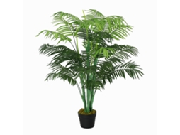 Palmeira Artificial 125cm Planta Falsa com 18 Folhas em Vaso Decoração Sala Varanda BTFORUS