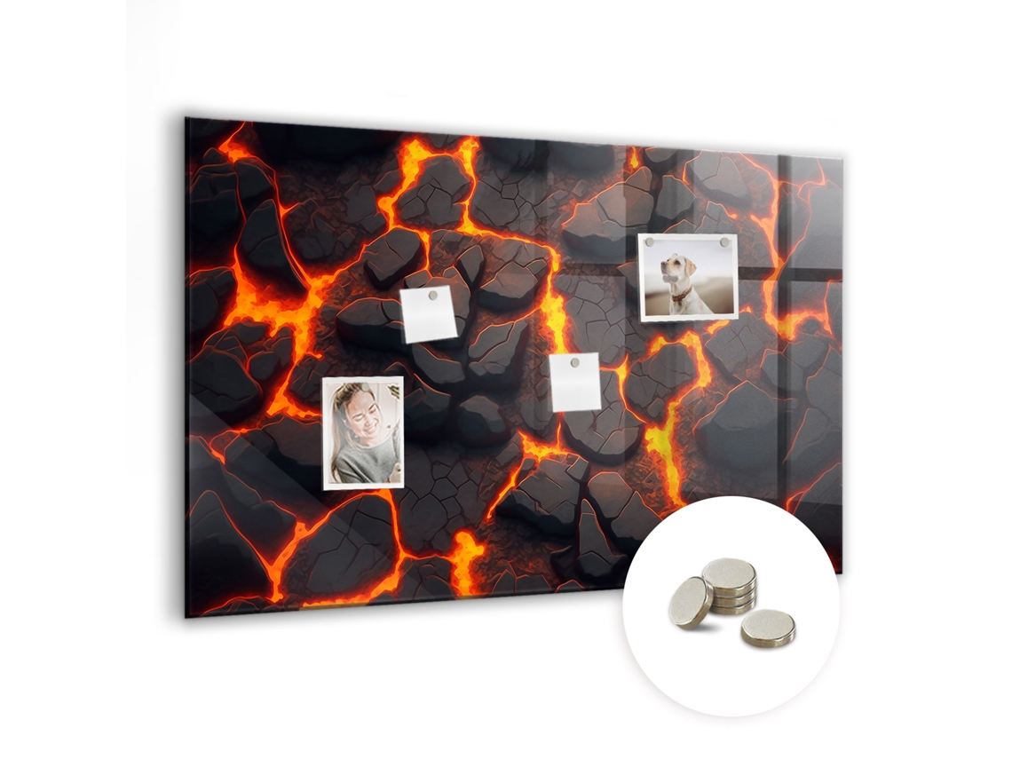 Lousa Magnética Lava Vulcânica Para A Sala De Estar Espelharte (90x60 Cm)