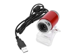 HURRISE Hd Webcam Clip-On 360 Graus Usb 12 Megapixels Hd Webcam Webcam com Microfone Vermelho Fita