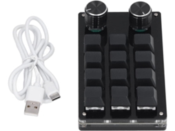 Teclado Mecânico Para Jogos, 12 Teclas, 2 Botões, Teclado Osu Pequeno Para Programação Faça Você Mesmo, Teclado Para Jogos Osu Everley891