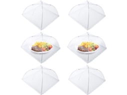 6 Peças Campana Alimentar Plegável Mosquitera Rede Para Comida Repelente De Insetos