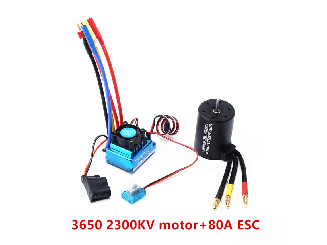 Mali motor Brushless 3650 2300kv com Esc 80a para Carro e Barco Controle Remoto 1:8/1:10 Hsp Hpi Wltoys