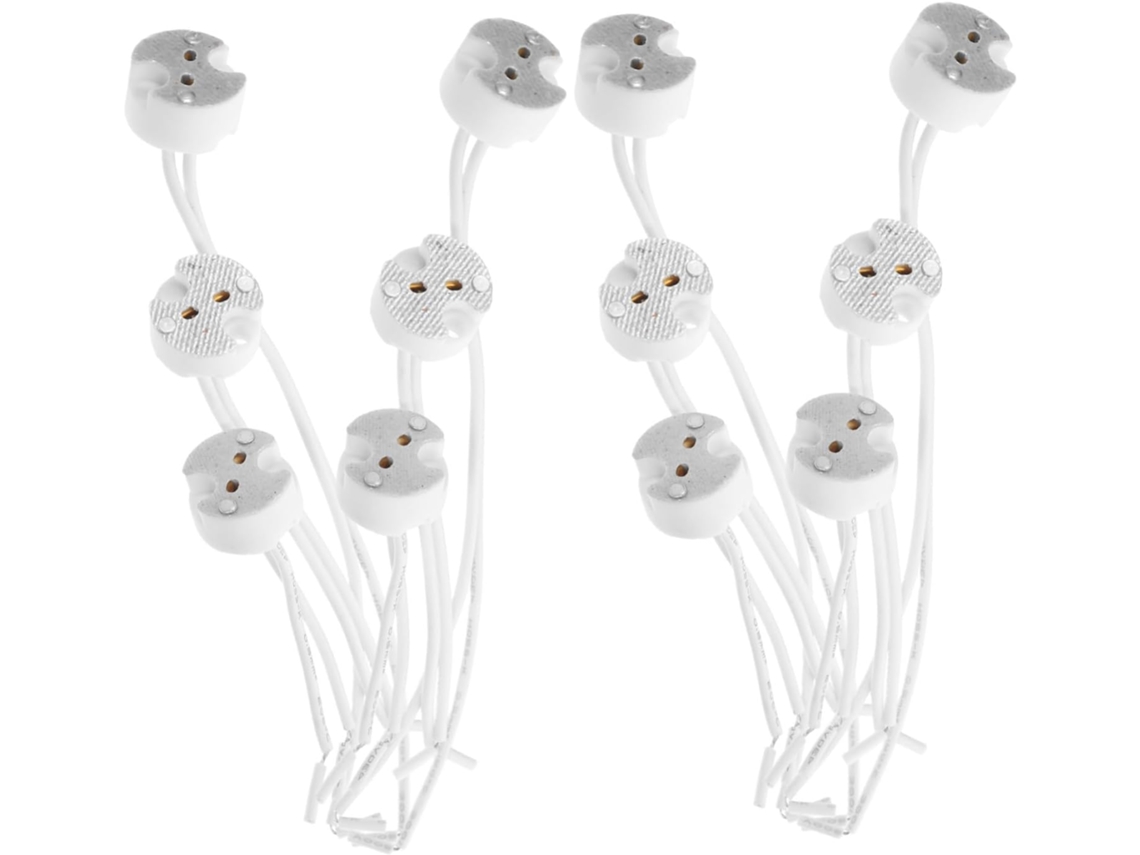 Conjunto De 30 Peças De Acessórios De Iluminação Suportes De Lâmpada De Cerâmica Com Adaptador E Ca Gokoco