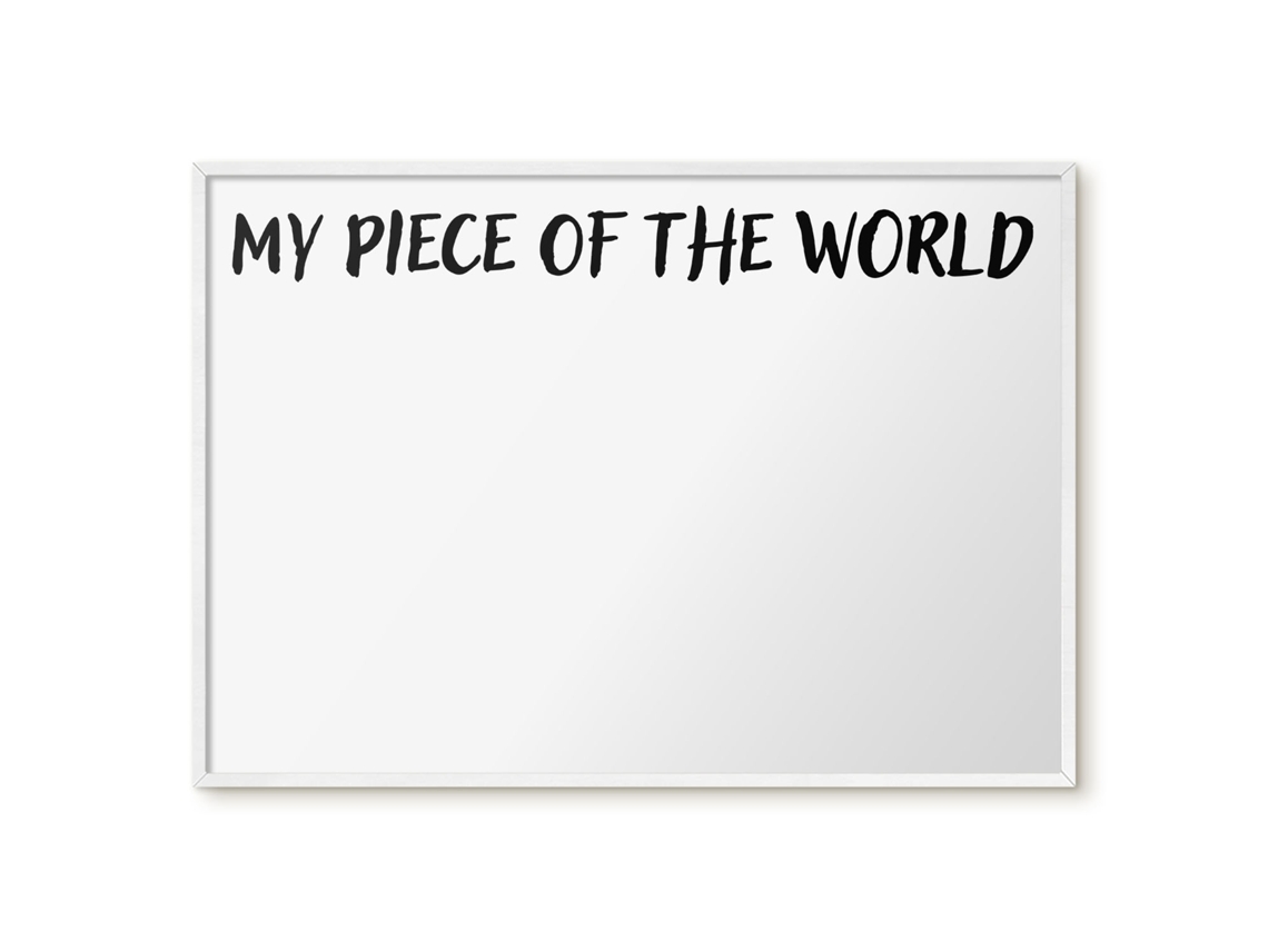 Quadro de parede magnético "Meu pedaço do mundo" para escritório Espelharte (100x70 cm)