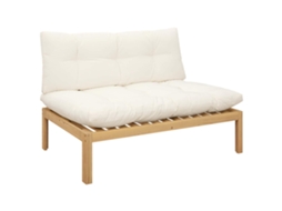 Maison Exclusive - Unidade Sofá Médio Acácia Clara E Branco Creme 120 X 80 X 82 Cm