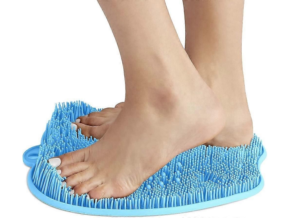 Massageador De Pés Para Chuveiro - Melhora A Circulação E Reduz Dor Nos Antiderrapante Com Ventosas (azul)