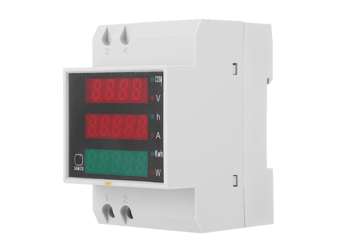D52-2047 Medidor Elétrico Multifuncional Com Display Digital Para Corrente, Tensão E Fator De Potência Ac 200~450v