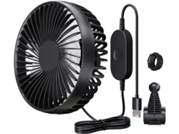 Ventilador De Encosto Cabeça Para Carro Com 3 Velocidades E Rotação 360°, Alimentado Por Usb, Compatível Com Veículos De