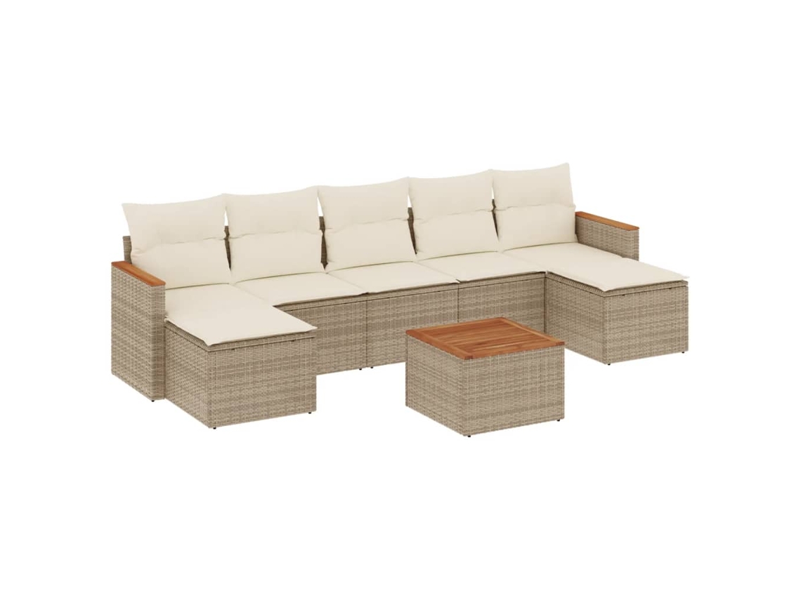 Garden Sofa Set, Garden Sofa Sets Vidaxl Bege Rattan / Vime (n/a)