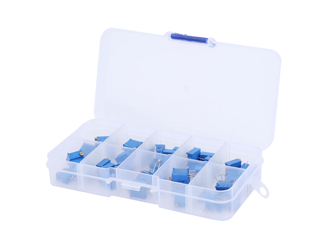 Kit De Potenciômetros Ajustáveis Laxiscreed Com Resistência Variável E 10 Valores Diferentes
