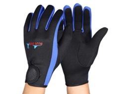 Luvas De Neoprene Para Mergulho Surf Snorkeling Esportes Aquáticos Antiderrapantes Preto Azul Tamanho L