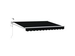 Vidaxl Toldo Retrátil Elétrico Preto 3 X 2,5 M