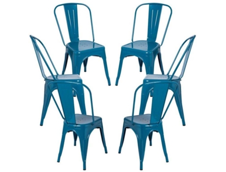 Pack 6 Cadeiras  Torix (Verde - 45 x 86 x 48 cm - Aço Reforçado)