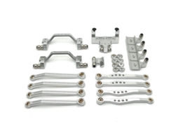 Vermelhopeça Metálica Aprimorada Wpl 1/16 C54 C54 1 C64 1 C74 C74 1 Carro Rc Pedal Barra Direção Amortecedor Servo Assento Conjunto Acessórios MDUG